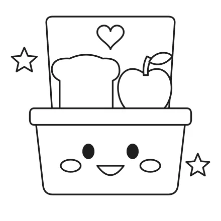 Omaľovánka Desiatový box