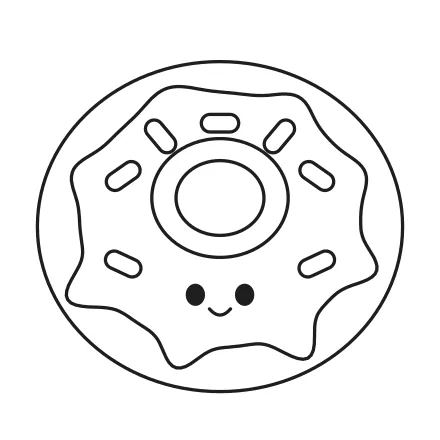 Omaľovánka Donut s posýpkou