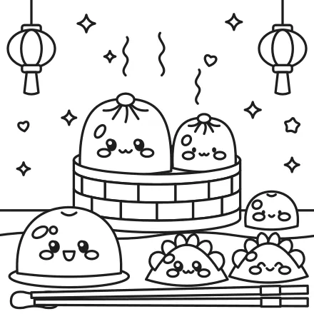 Omaľovánka Dumpling squishy