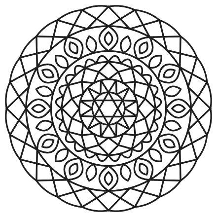 Omaľovánka Geometrická mandala