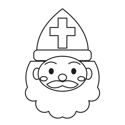 Omaľovánka Hlava Mikuláša