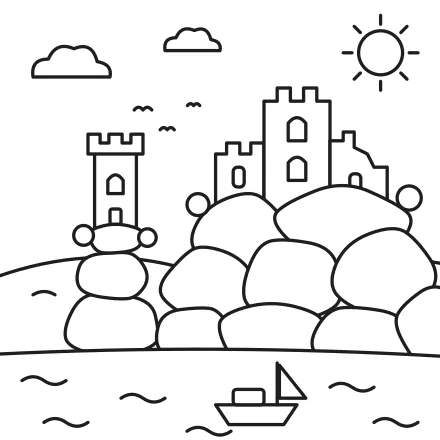 Omaľovánka Hrad Devín