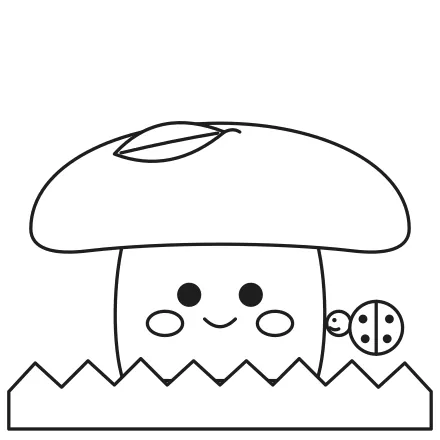 Omaľovánka Hríbik