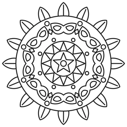 Omaľovánka Karnevalová mandala