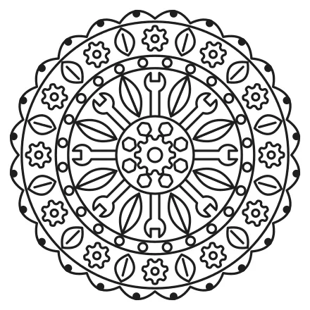 Omaľovánka Mandala pre ocka
