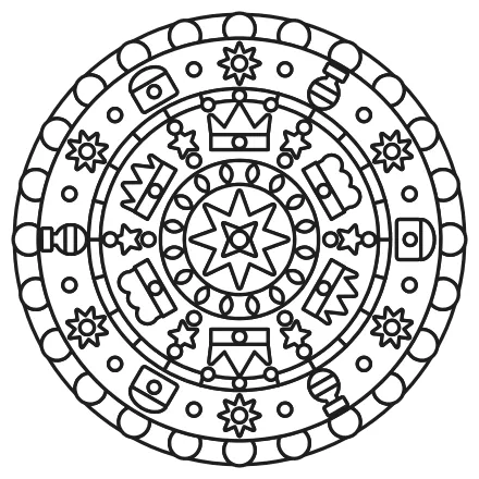Omaľovánka Mandala troch kráľov