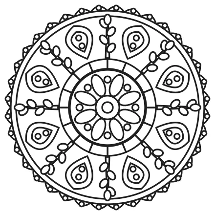 Omaľovánka Mandala z bahniatok