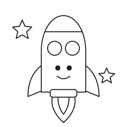 Omaľovánka Raketa