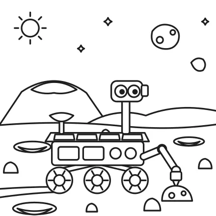 Omaľovánka Rover na Marse