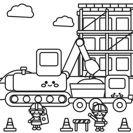 Omaľovánka Rušné stavenisko