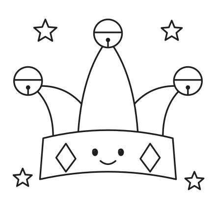 Omaľovánka Šašovská čiapka