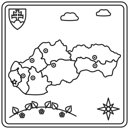 Omaľovánka Slovensko a jeho kraje