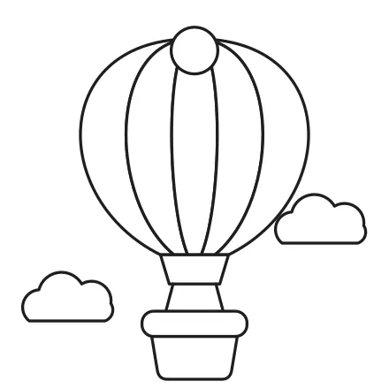 Omaľovánka Teplovzdušný balón