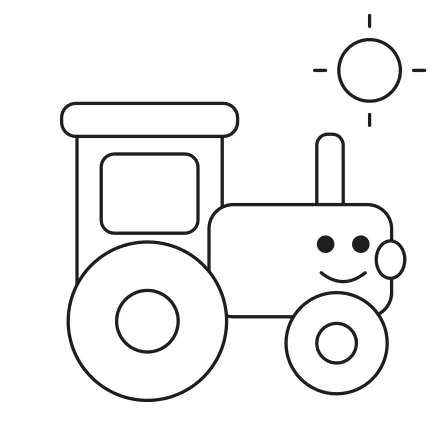 Omaľovánka Traktor
