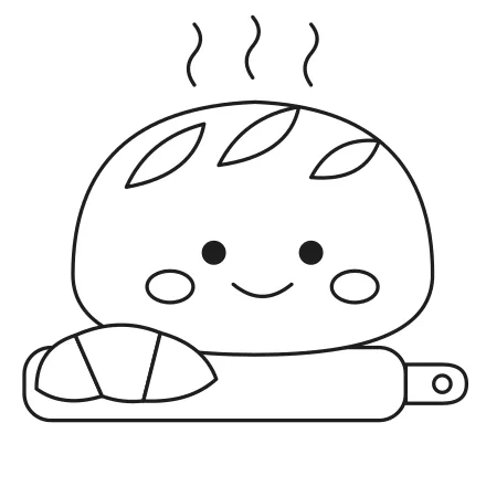 Omaľovánka Usmiaty bochník
