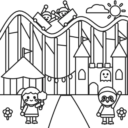 Omaľovánka Veľký lunapark